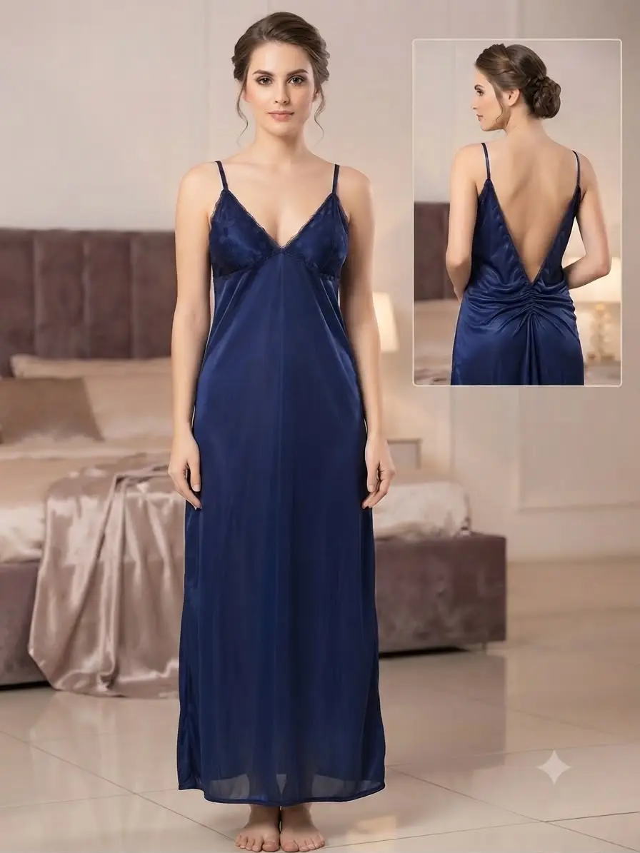 Jersey Embroidered Comfortable And Breathable Nightgown