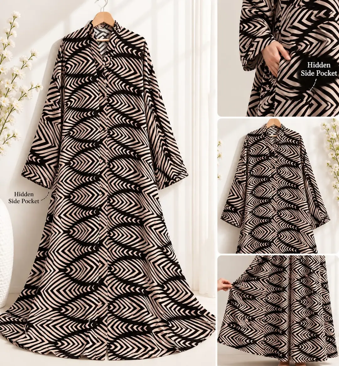 Georgette Printed Classic Abaya