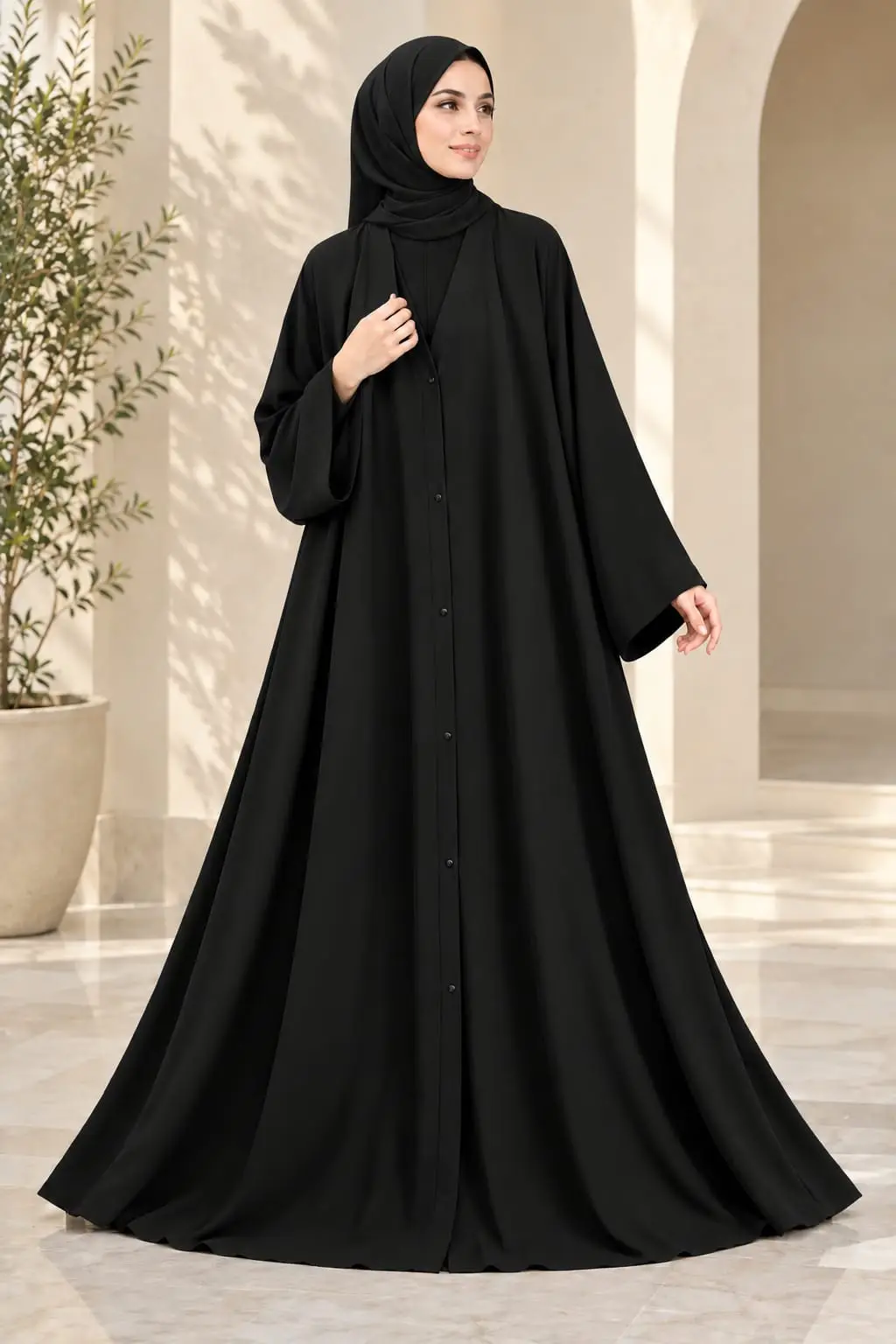 Georgette Plain Classic Abaya