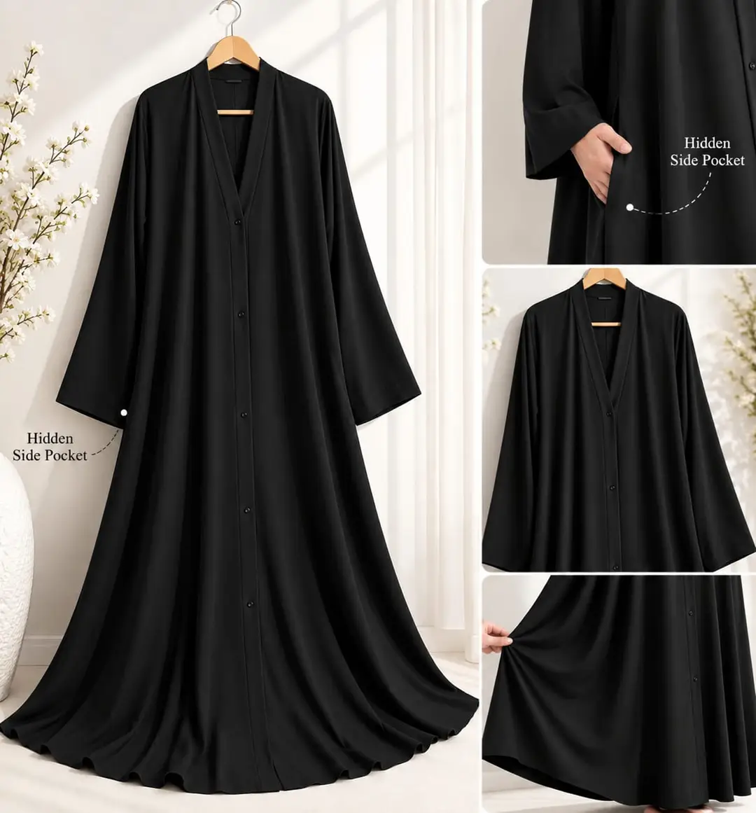Georgette Plain Classic Abaya