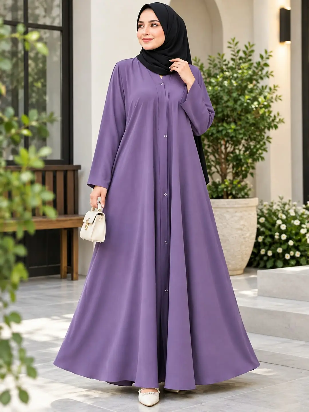 Georgette Plain Full Abaya
