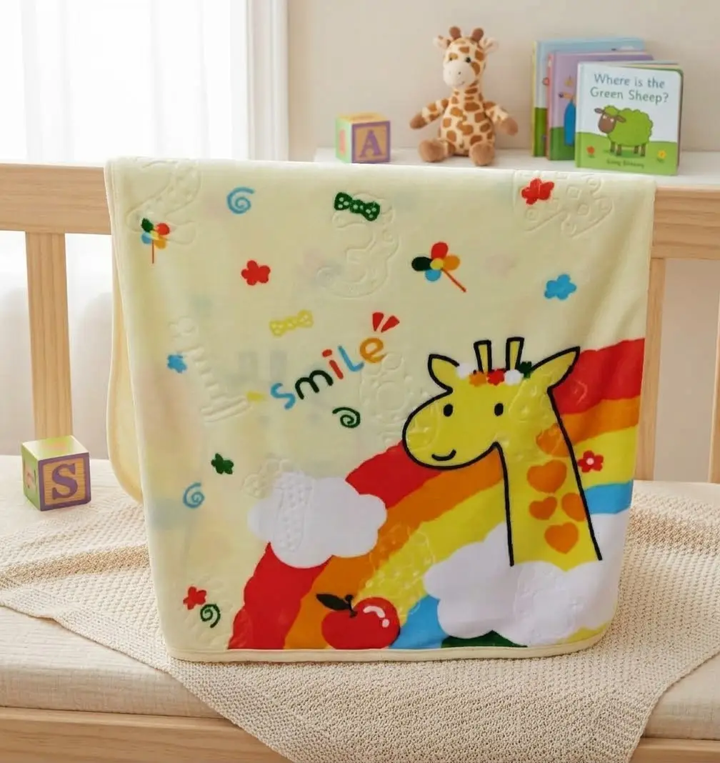 Baby blanket printed embossed double Ply Small 
