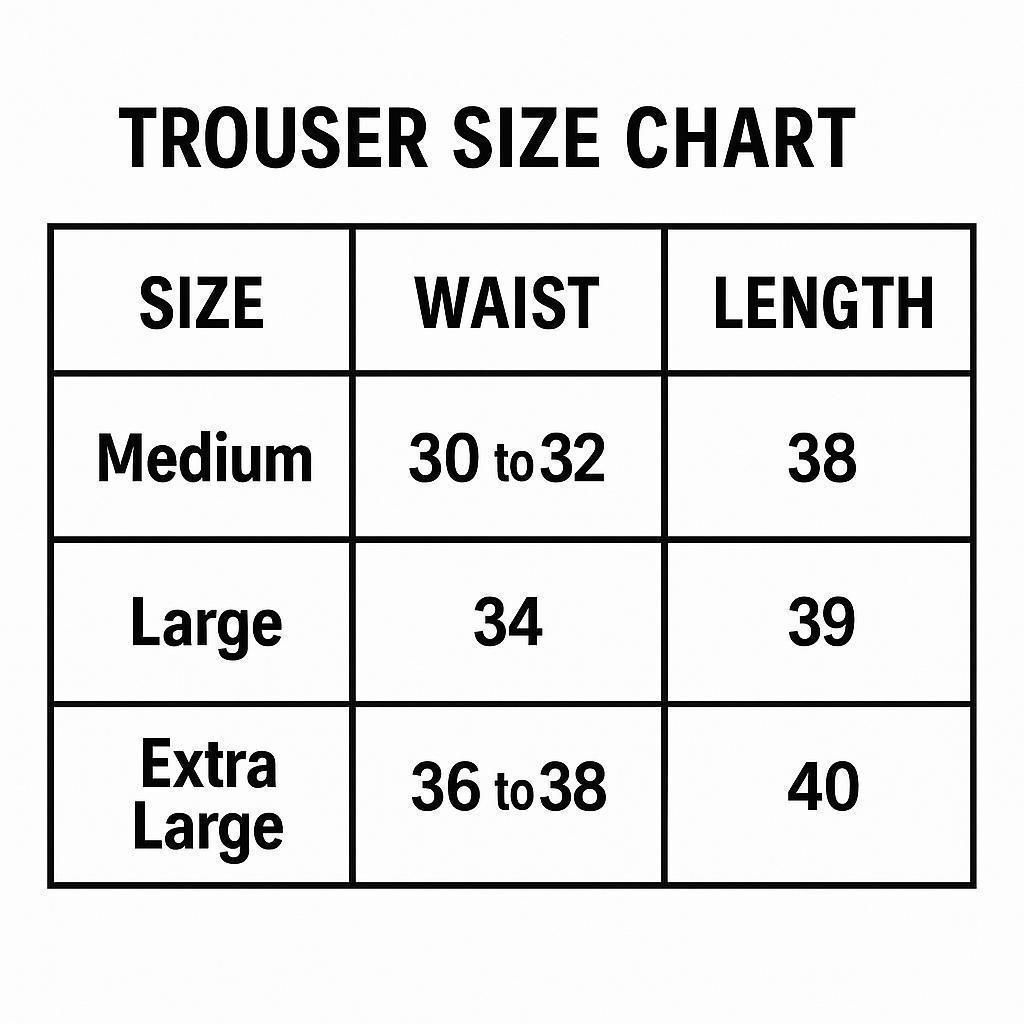 Men Black Terry Trouser Medium to XL