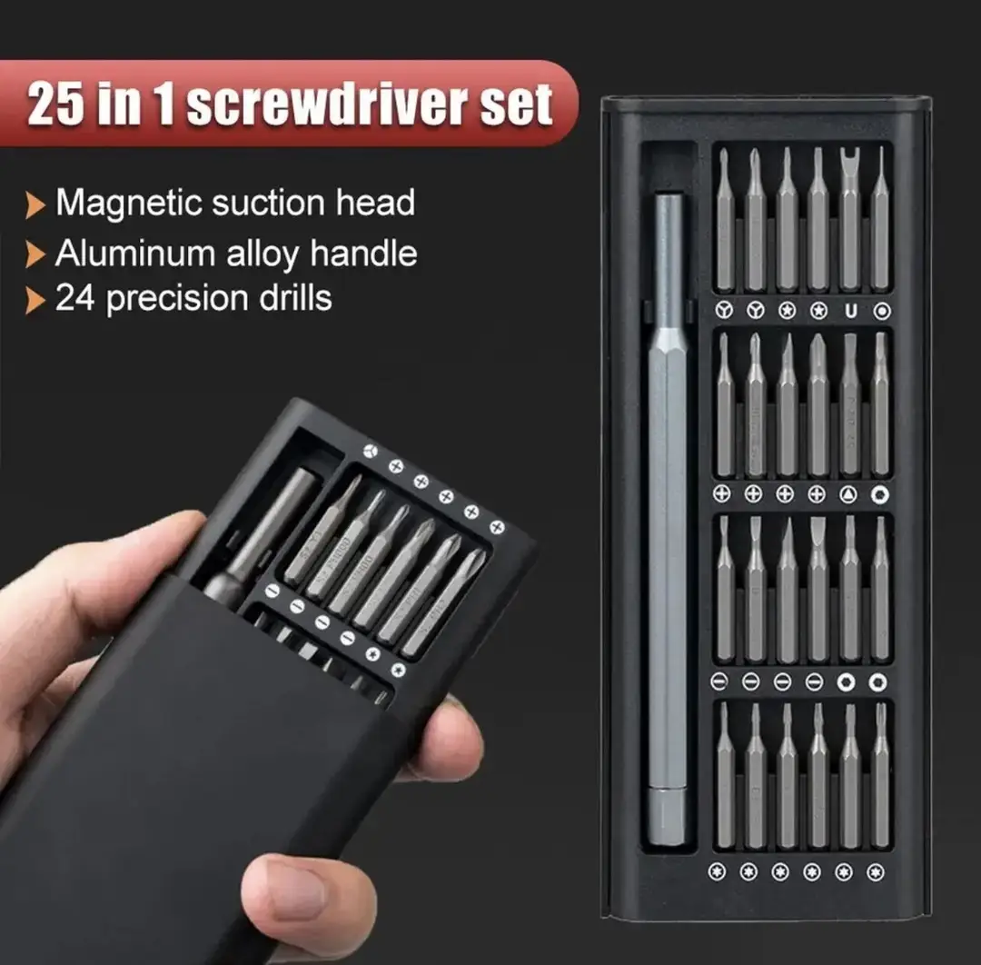 25 Pcs Stainless Steel Screwdriver Set
