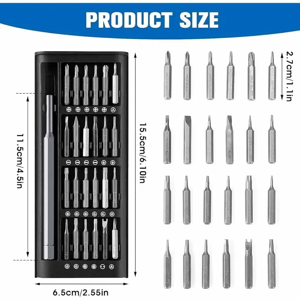 25 Pcs Stainless Steel Screwdriver Set