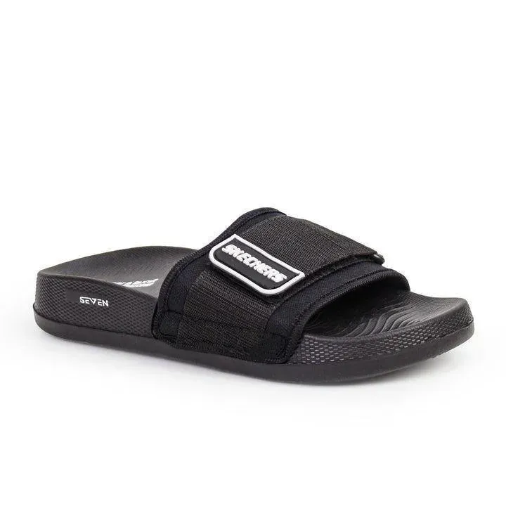 Black Casual Slide Slippers for Hot Weather