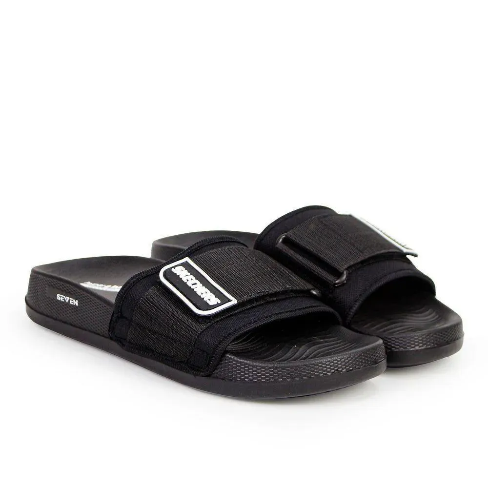 Black Casual Slide Slippers for Hot Weather