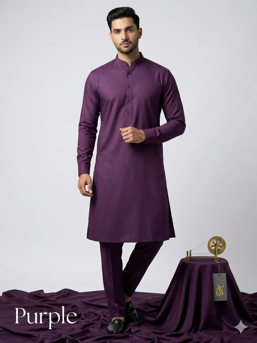 Men’s Unstitched Boski Plain Suit