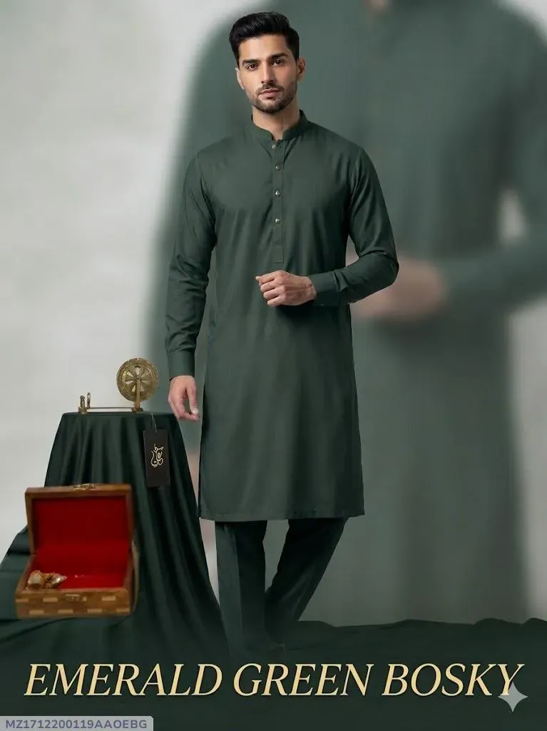Men’s Unstitched Boski Plain Suit