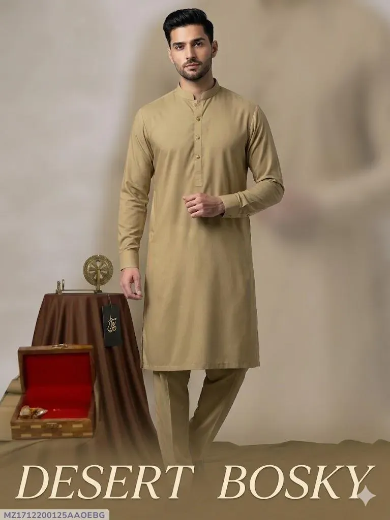 Men’s Unstitched Boski Plain Suit