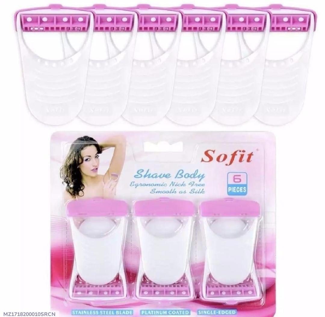 Sofit 6 Pcs Pink Body Razors for Sensitive Skin