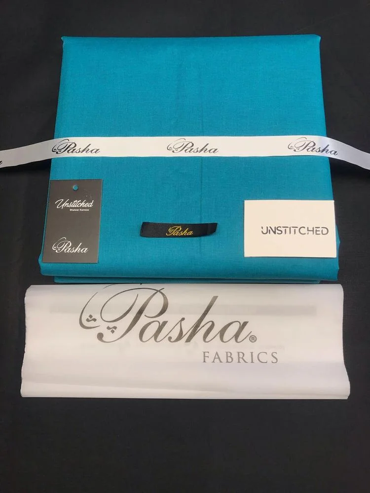 Unstitched Cotton Suit Teal for Men Eid Wedding Formal