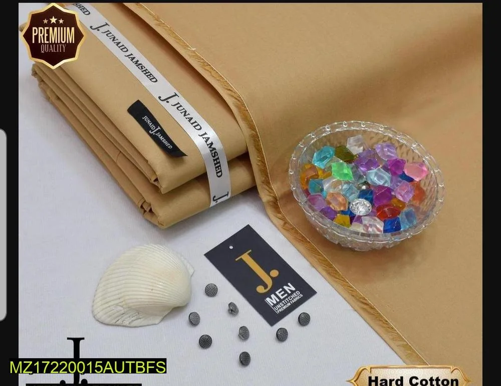 Men Hard Cotton Plain Suit 4.5m Unstitched