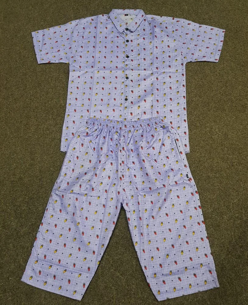 Men Cotton Printed Co-Ord Set Medium to XL