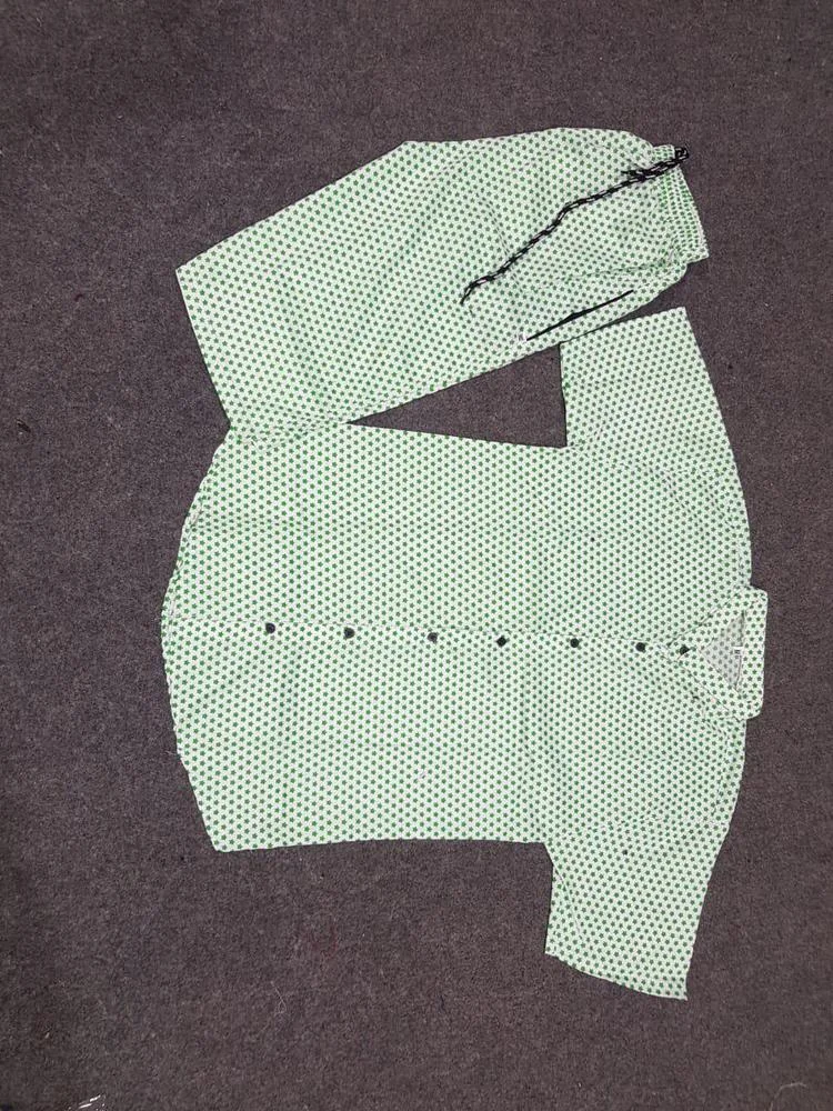 Men Cotton Printed Co-Ord Set White Medium to XL