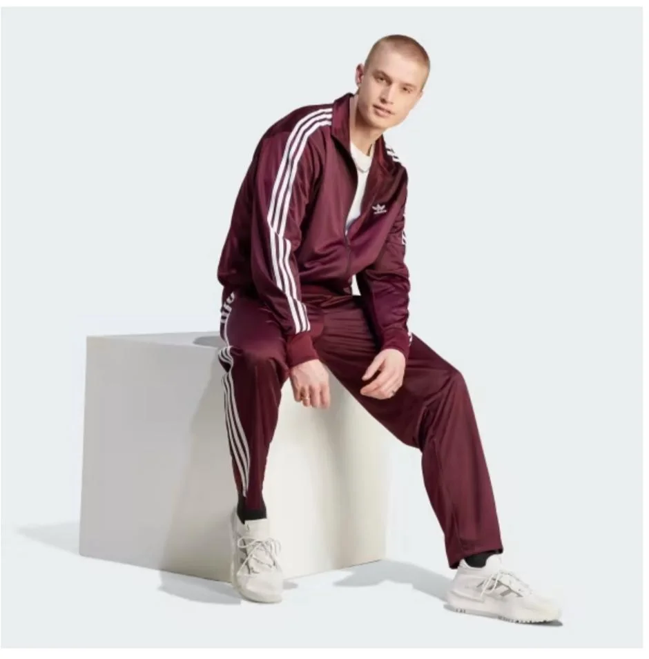 Maroon Unisex Track Suit with 3 Stripe & Collar