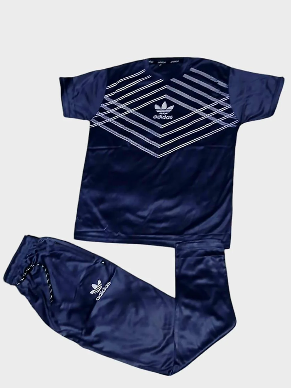 Adidas Printed Track Suit Navy Blue Medium to XL