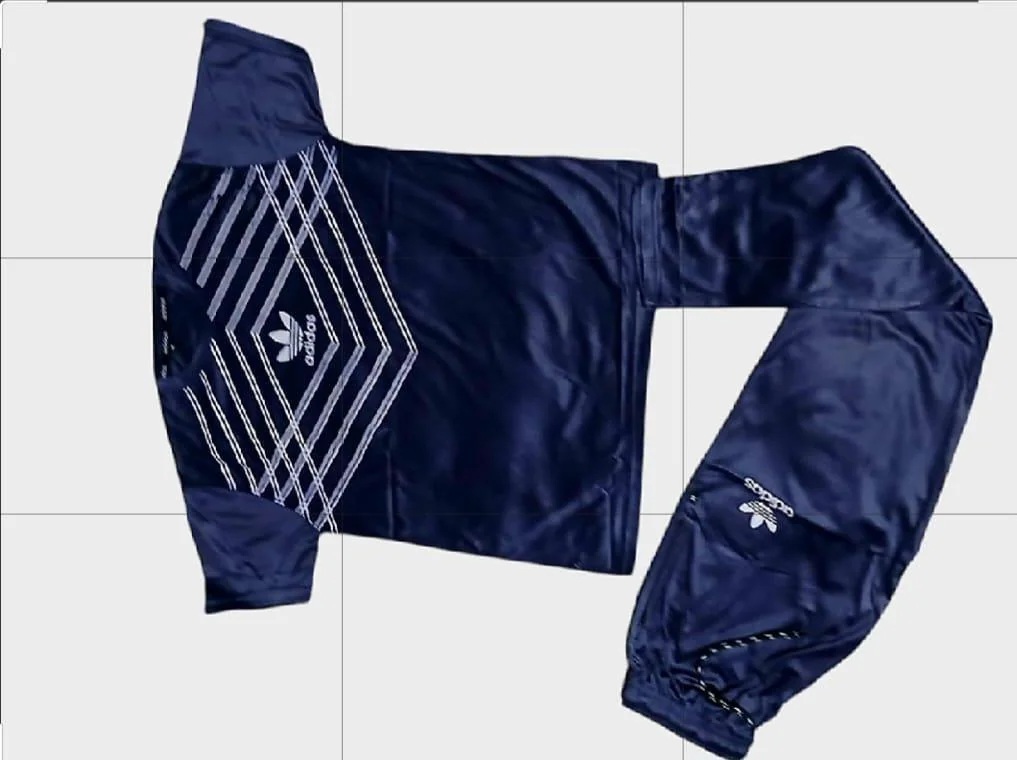 Adidas Printed Track Suit Navy Blue Medium to XL