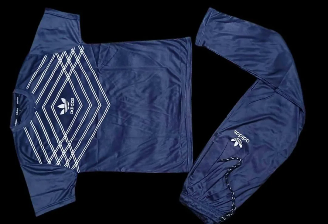 Men Blue Printed Micro Interlock Track Suit