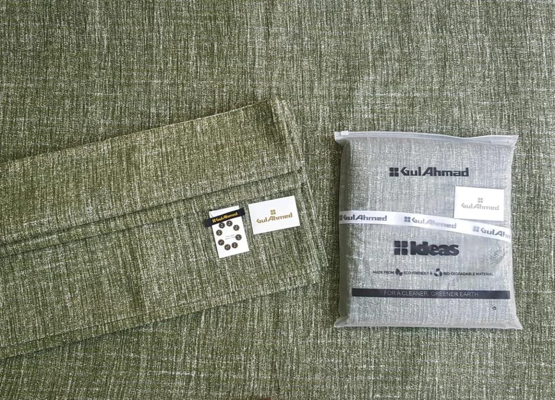 Gul Ahmed Khaddar Men Suit Winter Warm Textured Green
