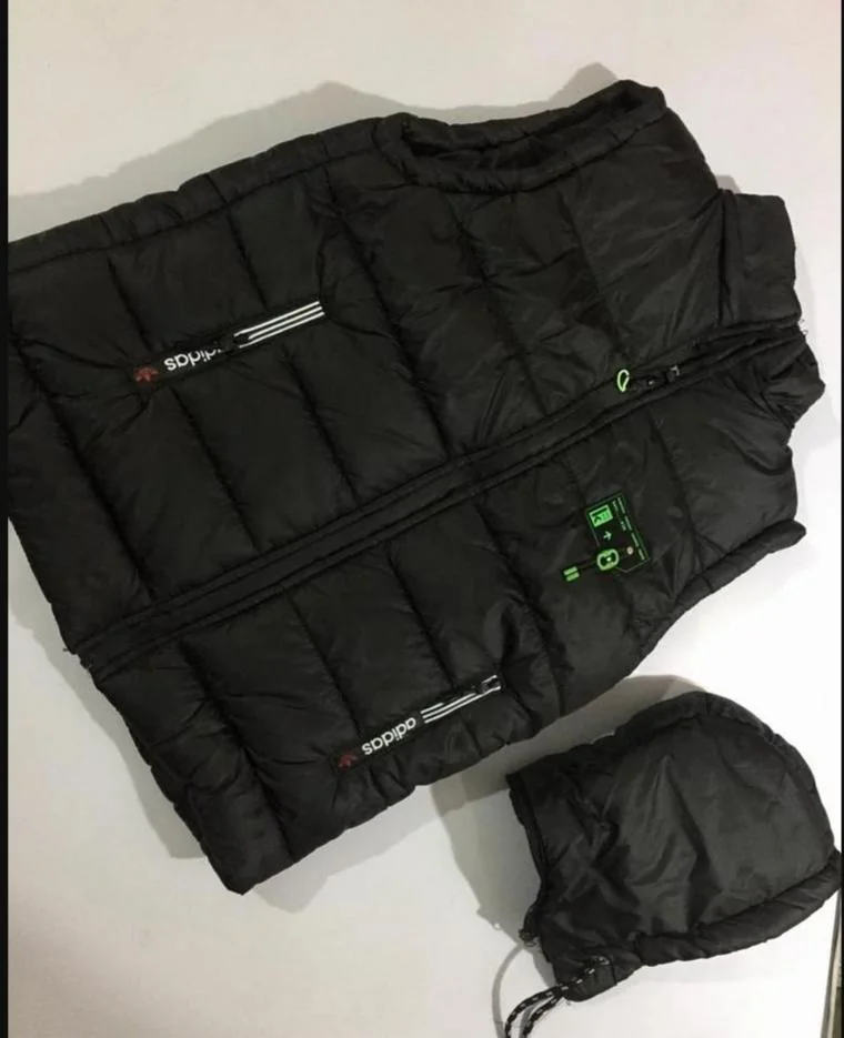 Men's Black Sleeveless Winter Puffer Vest