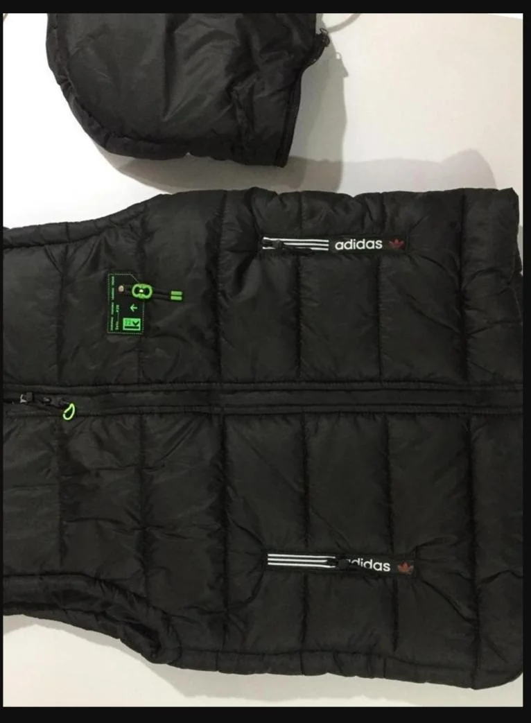 Men's Sleeveless Puffer Jacket Black Parachute Hooded