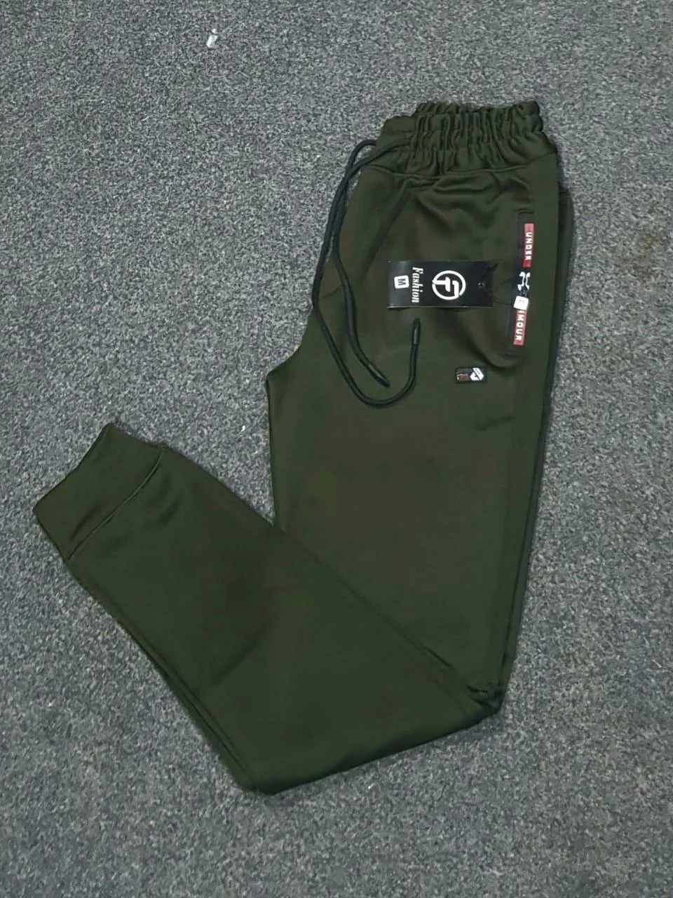 Green Fleece Trousers for Men Winter Casual Wear