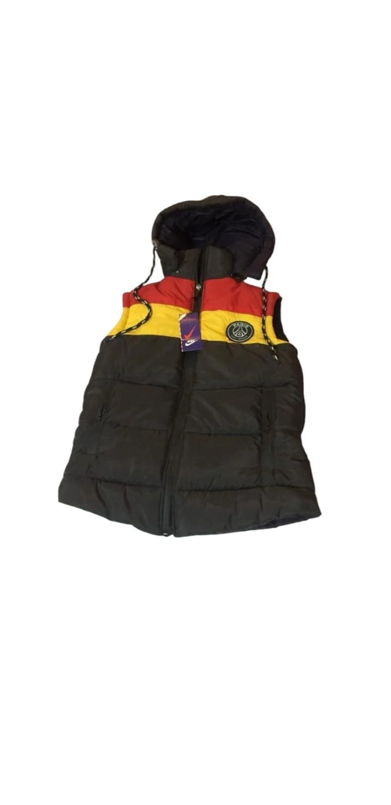 Sleeveless Jacket for Boys 5-10 Years Black Red Yellow