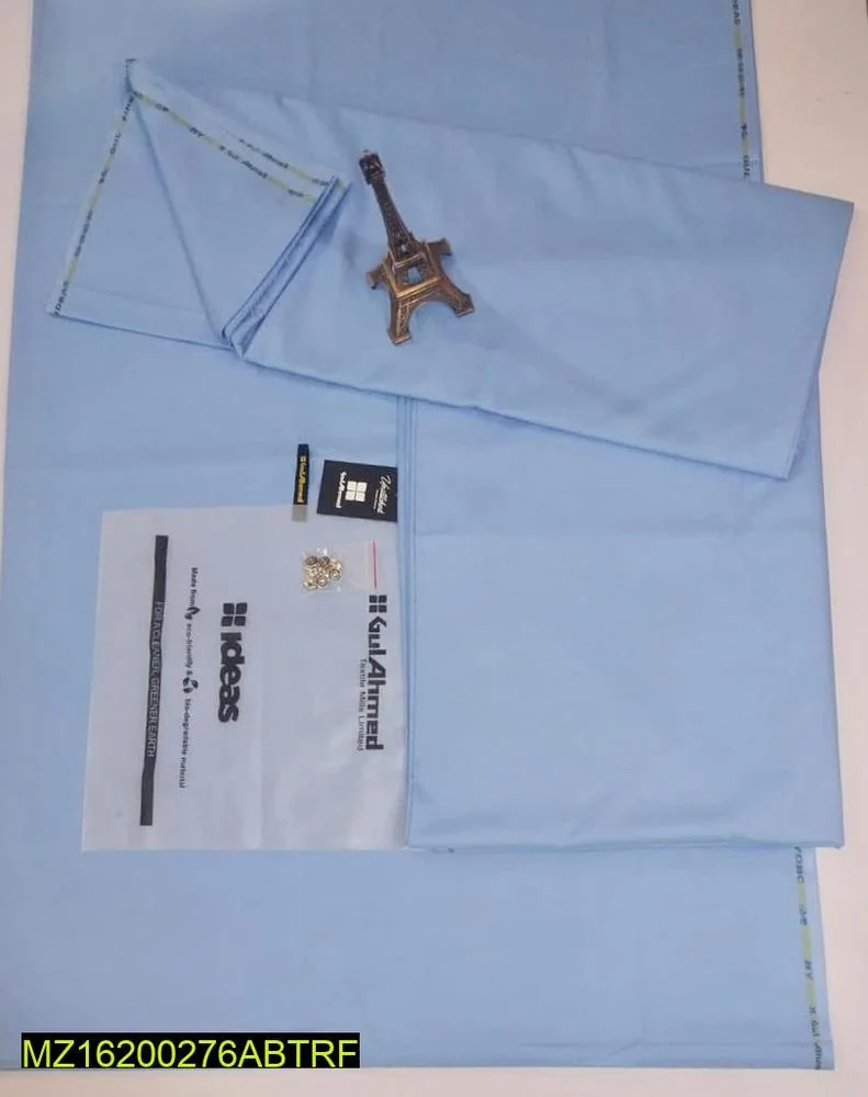 Men's Wash & Wear Plain Suit Light Blue 4M