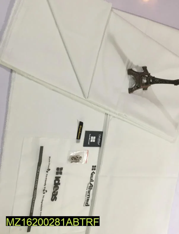 Men's Wash & Wear Plain Suit White