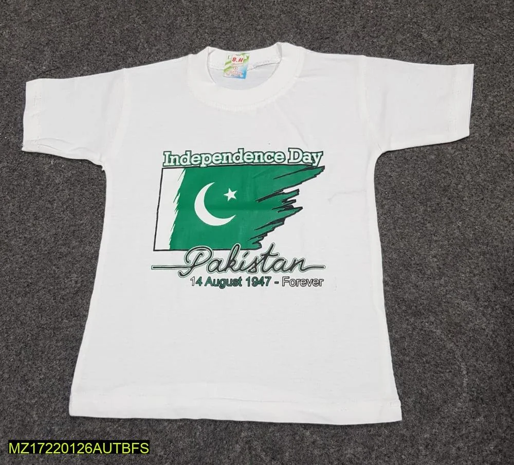 Unisex Printed Polyester T-Shirt White Independence Day