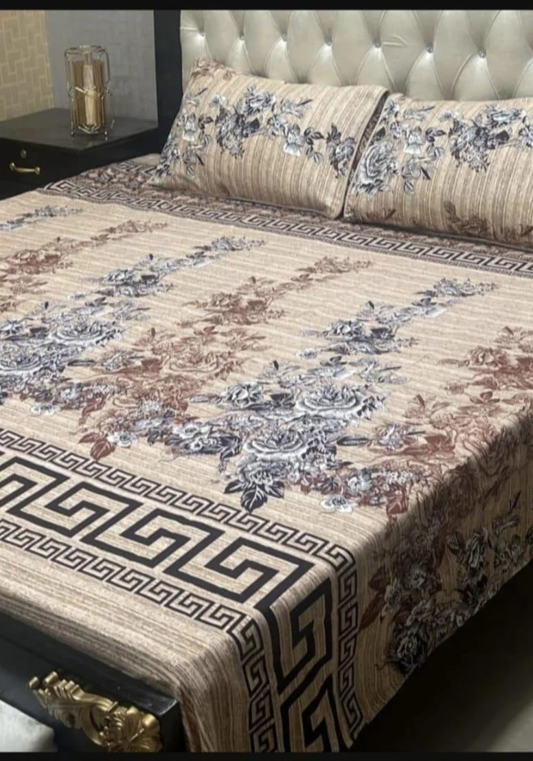 Double Bedsheet Set Crystal Cotton Multicolor Printed