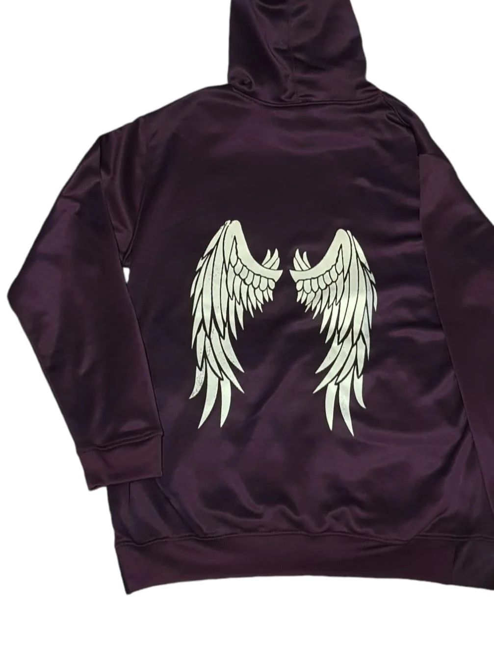 Men Maroon Fleece Hoodie with White Lining