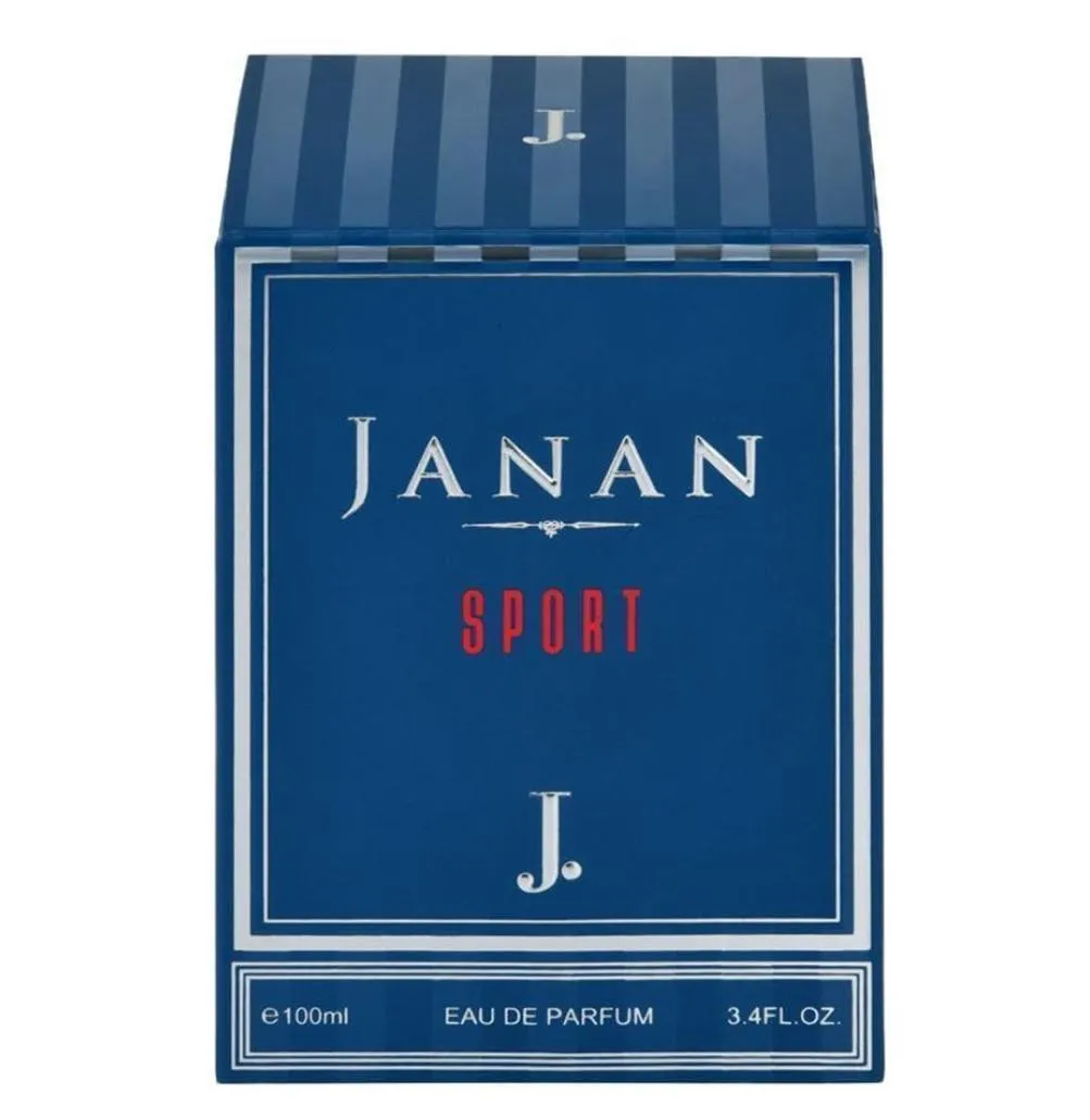 Janan Sport Perfume Blue Glass Bottle Sweat Resistant