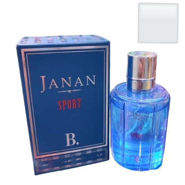 Janan Sport Perfume Blue Glass Bottle Sweat Resistant