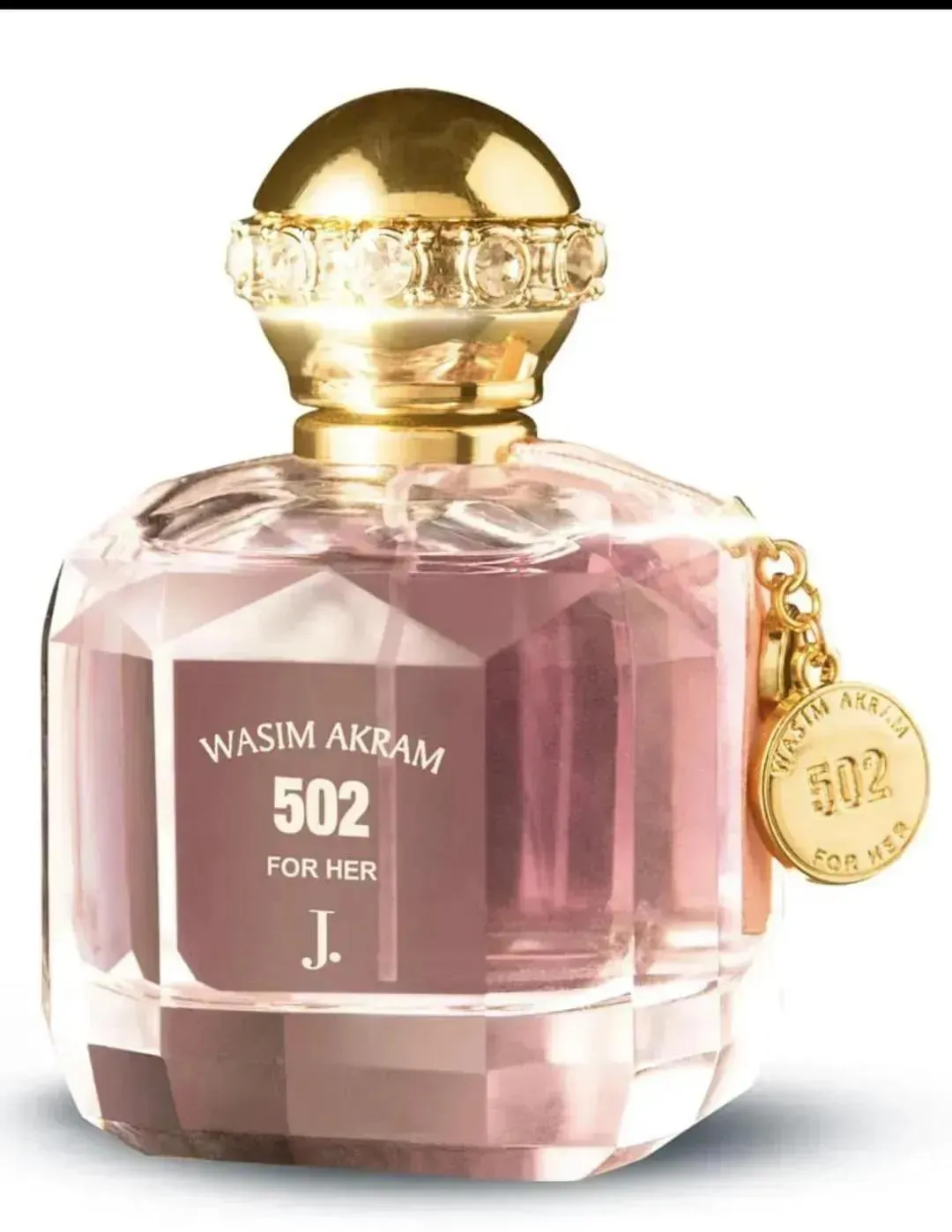 502 Wasim Akram Perfume for Women Pink Glass Bottle