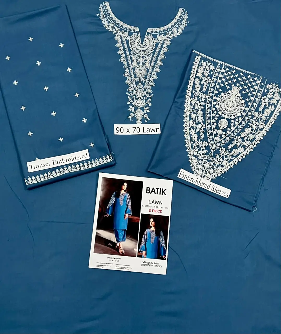 2 Pcs Women's Unstitched Embroidered Suit