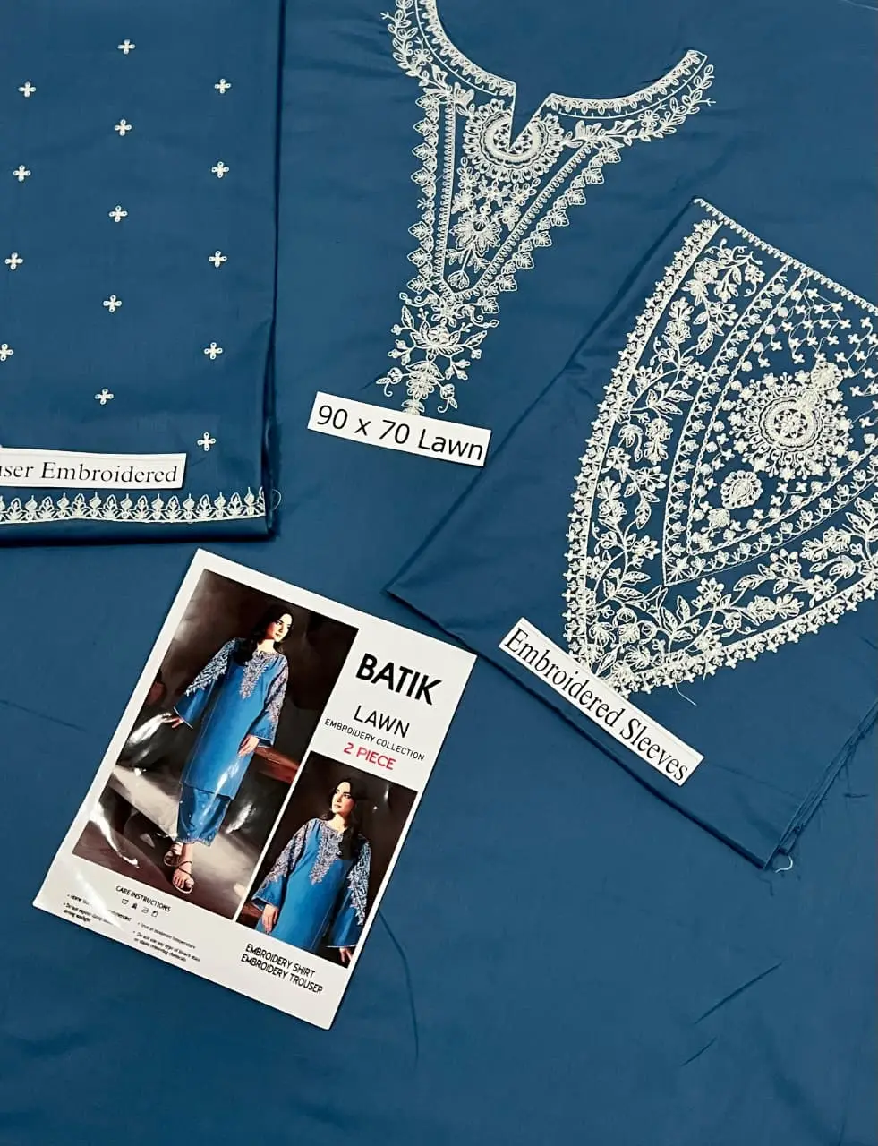 2 Pcs Women's Unstitched Embroidered Suit