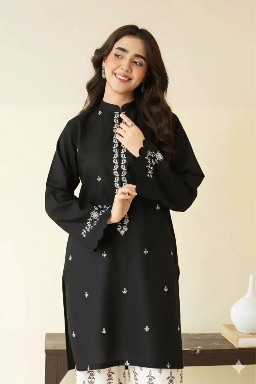 2 Pcs Women's Unstitched Embroidered Suit