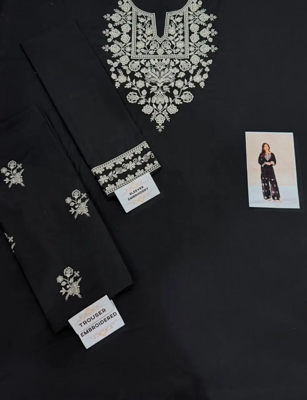 2 Pcs Women's Unstitched Embroidered Suit