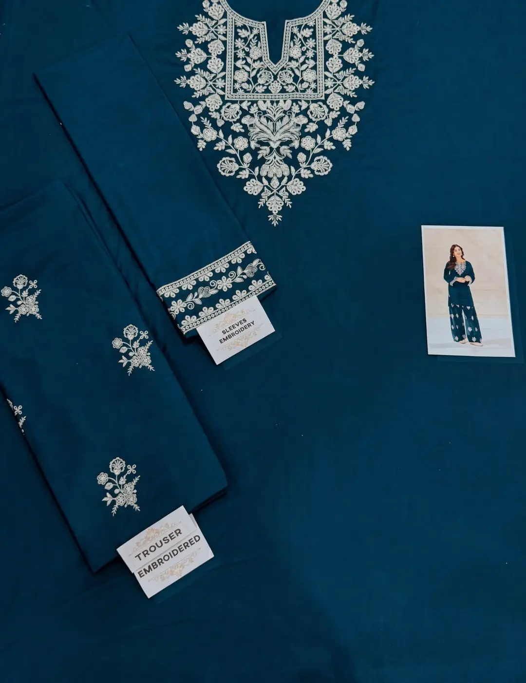 2 Pcs Women's Unstitched Embroidered Suit