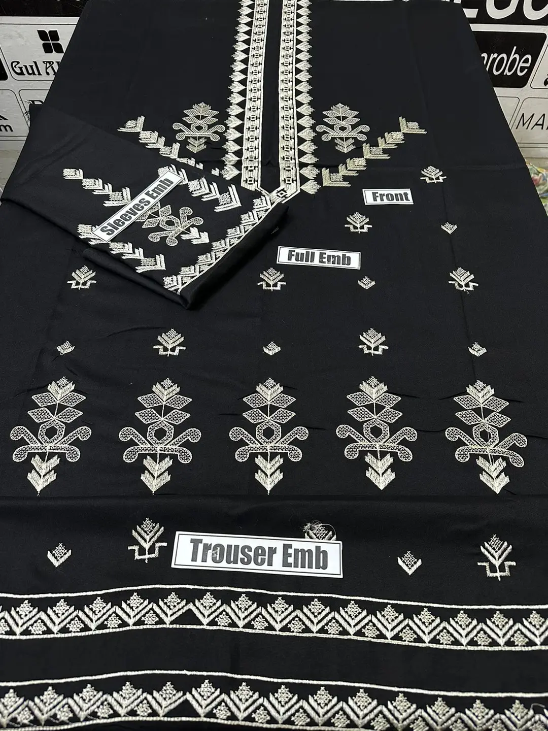 2 Pcs Women's Unstitched Embroidered Suit