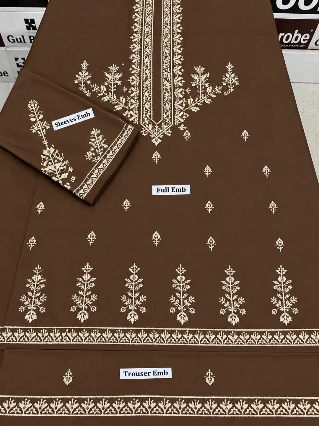 2 Pcs Women's Unstitched Embroidered Suit