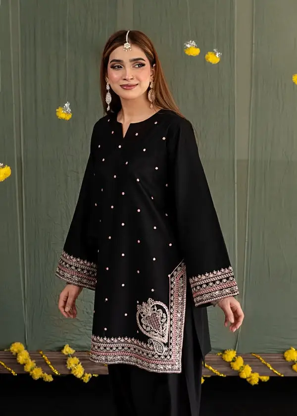 2 Pcs Women's Unstitched Embroidered Suit