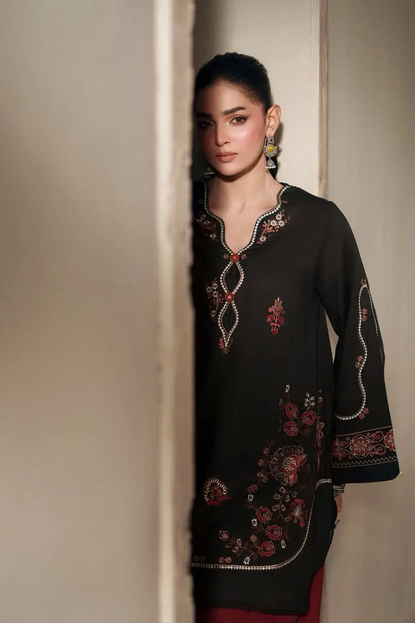 2 Pcs Women's Unstitched Embroidered Suit