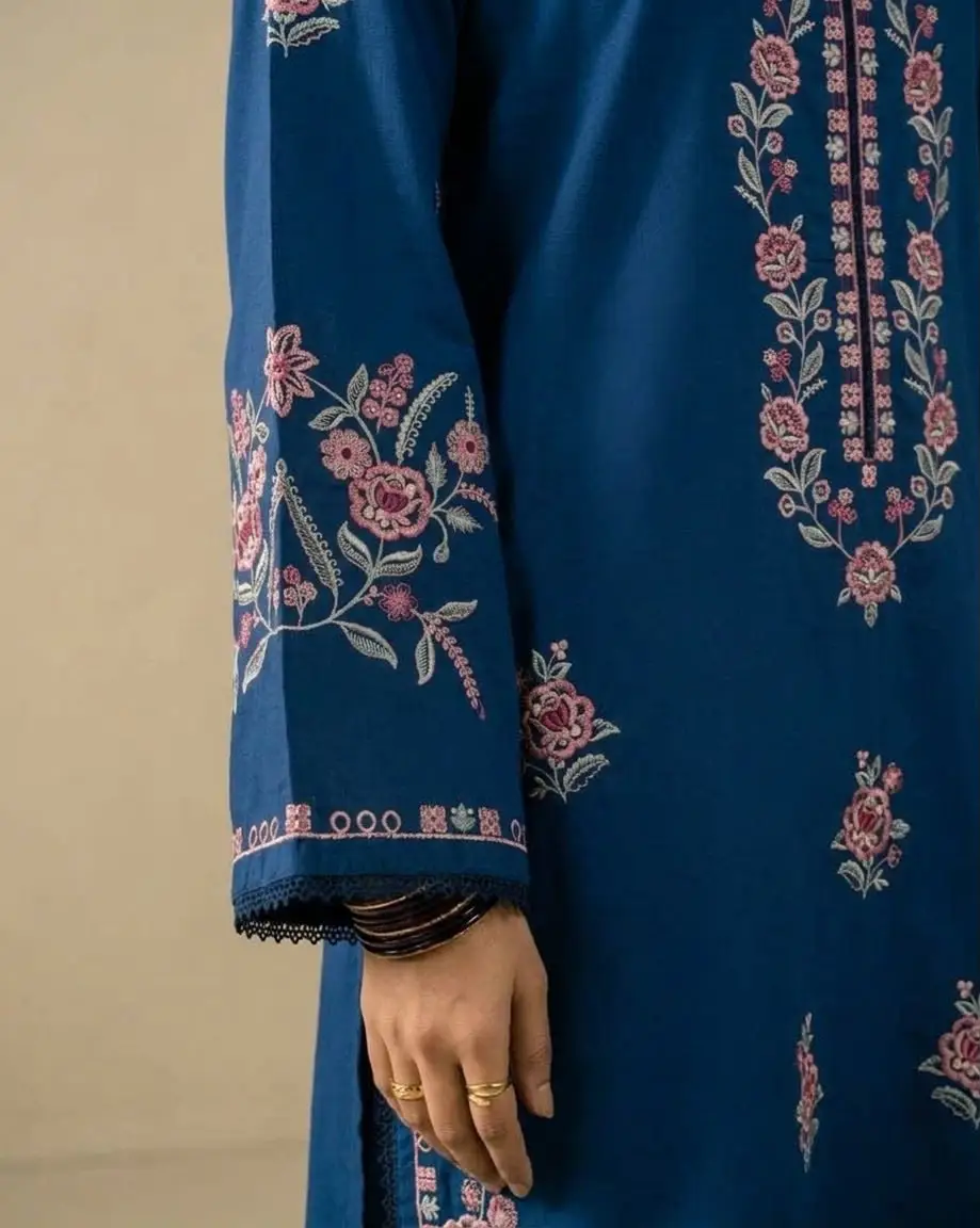2 Pcs Women's Unstitched Embroidered Suit