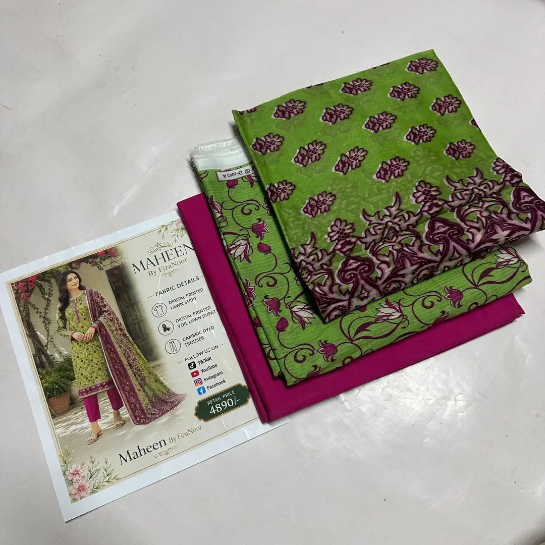 3 Pcs Women's Unstitched Printed Suit