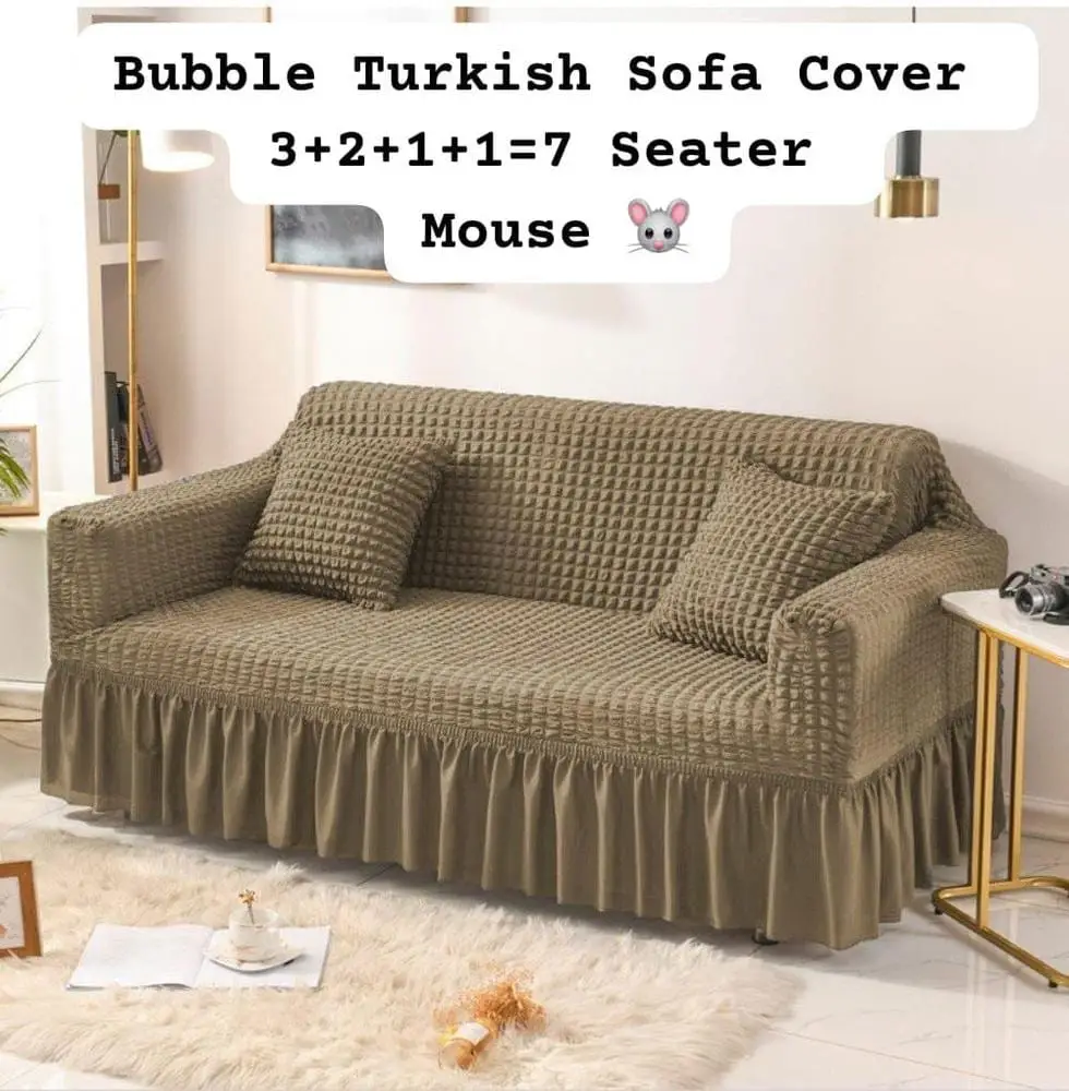 Bubble 7 Seater Jersey Textured Sofa Covers