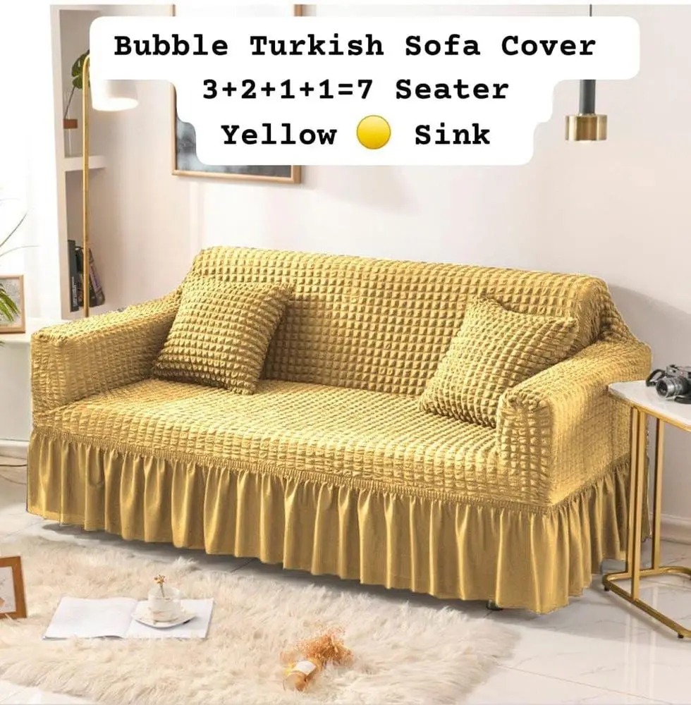Bubble 7 Seater Jersey Textured Sofa Covers