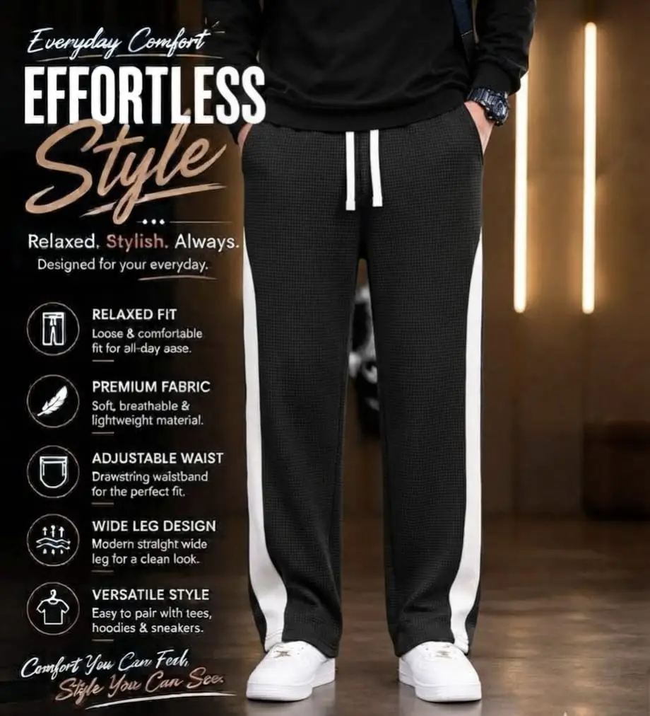 1 Pc Men's Dri Fit Plain Trouser
